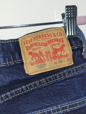 Levi's 550 Relaxed Fit Jeans in Dark Blue Denim